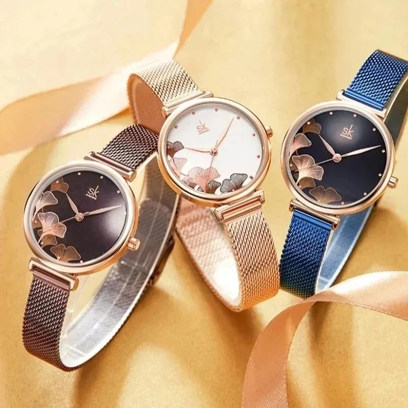 Luxury Watch Gift For Her - Luxury Women's Ginkgo Leaf Watch Elegant