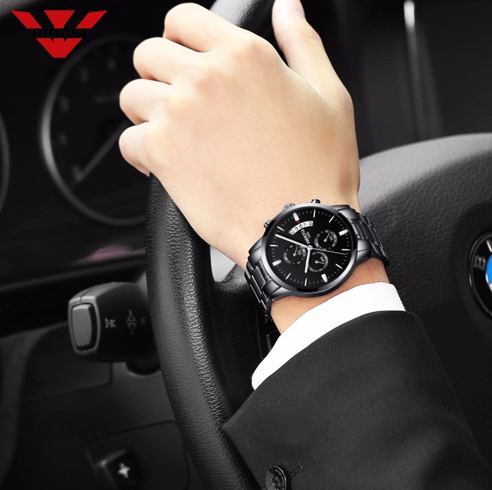 NIBOSI Stainless Steel Black Q - Luxury Watch Top 10 评论和价格
