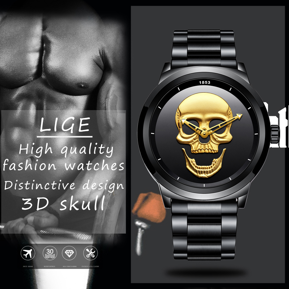 LIGE Sport Mens Watches Top Br - Luxury Watch Maker 评论和价格