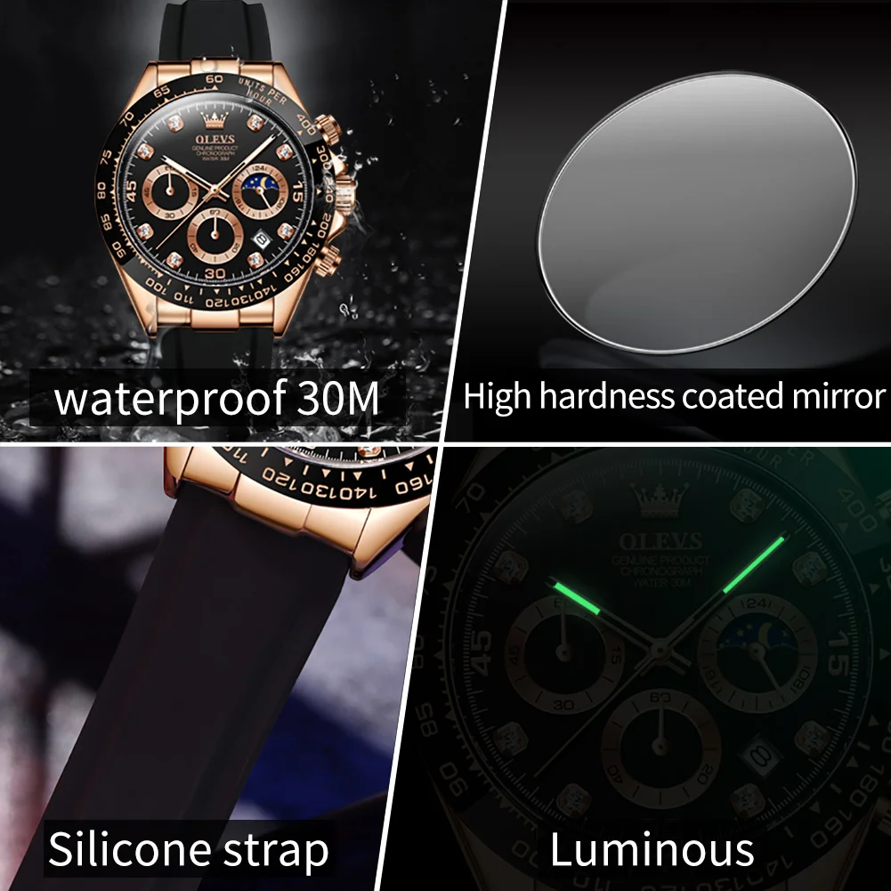 OLEVS 2875 Men's Watches Chron - Luxury Watch Maker 评论和价格